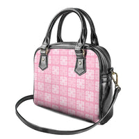 Pink Palaka Quilt Hawaii Shoulder Handbag Traditional Hawaii-plaid Pattern - Polynesian Pride