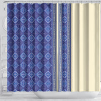 Mabuhay Philippines Festival Shower Curtain Yakan Modern Filipiniana Inspired