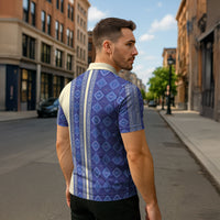 Mabuhay Philippines Festival Zipper Polo Shirt Yakan Modern Filipiniana Inspired