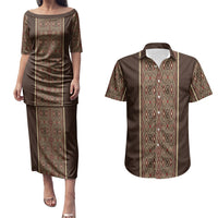 Mabuhay Philippines Festival Couples Matching Puletasi and Hawaiian Shirt Tnalak Modern Filipiniana Inspired