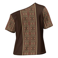 Mabuhay Philippines Festival Cross Shoulder Shirt Tnalak Modern Filipiniana Inspired