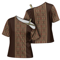 Mabuhay Philippines Festival Cross Shoulder Shirt Tnalak Modern Filipiniana Inspired