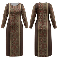 Mabuhay Philippines Festival Family Matching Long Sleeve Bodycon Dress and Hawaiian Shirt Tnalak Modern Filipiniana Inspired