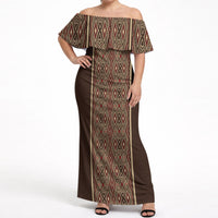 Mabuhay Philippines Festival Off Shoulder Maxi Dress Tnalak Modern Filipiniana Inspired