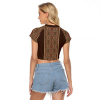 Mabuhay Philippines Festival Raglan Cropped T Shirt Tnalak Modern Filipiniana Inspired