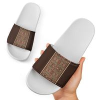 Mabuhay Philippines Festival Slide Sandals Tnalak Modern Filipiniana Inspired