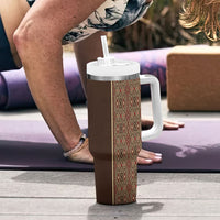 Mabuhay Philippines Festival Tumbler With Handle Tnalak Modern Filipiniana Inspired