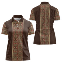 Mabuhay Philippines Festival Women Polo Shirt Tnalak Modern Filipiniana Inspired