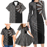 Mabuhay Philippines Festival Family Matching Long Sleeve Bodycon Dress and Hawaiian Shirt Araw Tnalak Modern Filipiniana Inspired