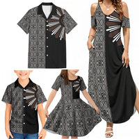 Mabuhay Philippines Festival Family Matching Summer Maxi Dress and Hawaiian Shirt Araw Tnalak Modern Filipiniana Inspired