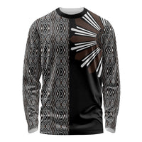 Mabuhay Philippines Festival Long Sleeve Shirt Araw Tnalak Modern Filipiniana Inspired