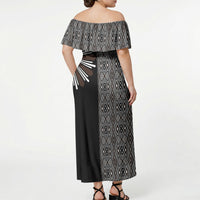 Mabuhay Philippines Festival Off Shoulder Maxi Dress Araw Tnalak Modern Filipiniana Inspired