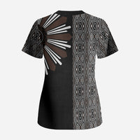 Mabuhay Philippines Festival Scrub Top Araw Tnalak Modern Filipiniana Inspired