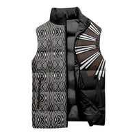 Mabuhay Philippines Festival Sleeveless Puffer Jacket Araw Tnalak Modern Filipiniana Inspired