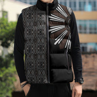 Mabuhay Philippines Festival Sleeveless Puffer Jacket Araw Tnalak Modern Filipiniana Inspired