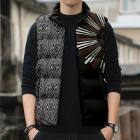Mabuhay Philippines Festival Sleeveless Puffer Jacket Araw Tnalak Modern Filipiniana Inspired