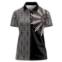 Mabuhay Philippines Festival Women Polo Shirt Araw Tnalak Modern Filipiniana Inspired