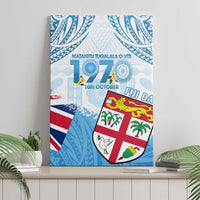Fiji Day 1970 Canvas Wall Art Proud To Be A Fijian Tapa Pattern