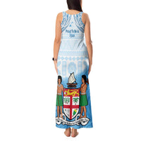 Fiji Day 1970 Tank Maxi Dress Proud To Be A Fijian Tapa Pattern LT14 - Polynesian Pride