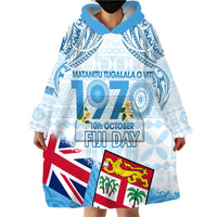 Fiji Day 1970 Wearable Blanket Hoodie Proud To Be A Fijian Tapa Pattern