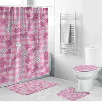 Alaka Aloha Hawaii Bathroom Set Plumeria Lei With Palaka Motif - Polynesian Pride