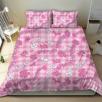 Alaka Aloha Hawaii Bedding Set Plumeria Lei With Palaka Motif - Polynesian Pride