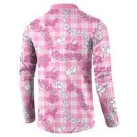 Alaka Aloha Hawaii Button Sweatshirt Plumeria Lei With Palaka Motif LT14 - Polynesian Pride