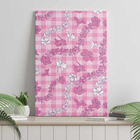 Alaka Aloha Hawaii Canvas Wall Art Plumeria Lei With Palaka Motif - Polynesian Pride