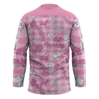 Alaka Aloha Hawaii Hockey Jersey Plumeria Lei With Palaka Motif - Polynesian Pride