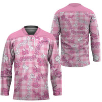 Alaka Aloha Hawaii Hockey Jersey Plumeria Lei With Palaka Motif - Polynesian Pride