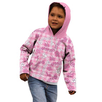 Alaka Aloha Hawaii Kid Hoodie Plumeria Lei With Palaka Motif LT14 - Polynesian Pride