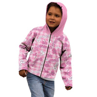 Alaka Aloha Hawaii Kid Hoodie Plumeria Lei With Palaka Motif LT14 - Polynesian Pride