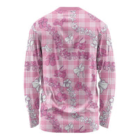 Alaka Aloha Hawaii Long Sleeve Shirt Plumeria Lei With Palaka Motif LT14 - Polynesian Pride