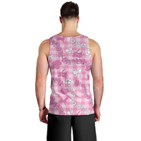 Alaka Aloha Hawaii Men Tank Top Plumeria Lei With Palaka Motif LT14 - Polynesian Pride