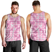 Alaka Aloha Hawaii Men Tank Top Plumeria Lei With Palaka Motif LT14 - Polynesian Pride