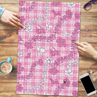 Alaka Aloha Hawaii Puzzle Plumeria Lei With Palaka Motif - Polynesian Pride