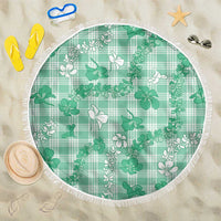 Omaomao Aloha Hawaii Beach Blanket Plumeria Lei With Palaka Motif - Polynesian Pride