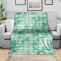 Omaomao Aloha Hawaii Blanket Plumeria Lei With Palaka Motif LT14 - Polynesian Pride