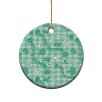 Omaomao Aloha Hawaii Ceramic Ornament Plumeria Lei With Palaka Motif - Polynesian Pride