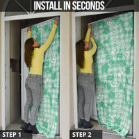 Omaomao Aloha Hawaii Door Cover Plumeria Lei With Palaka Motif - Polynesian Pride