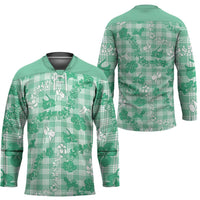 Omaomao Aloha Hawaii Hockey Jersey Plumeria Lei With Palaka Motif - Polynesian Pride
