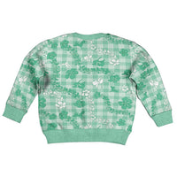 Omaomao Aloha Hawaii Kid Ugly Christmas Sweater Plumeria Lei With Palaka Motif - Polynesian Pride