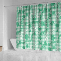 Omaomao Aloha Hawaii Shower Curtain Plumeria Lei With Palaka Motif LT14 - Polynesian Pride
