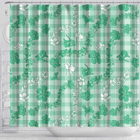 Omaomao Aloha Hawaii Shower Curtain Plumeria Lei With Palaka Motif LT14 - Polynesian Pride