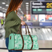 Omaomao Aloha Hawaii Travel Bag Plumeria Lei With Palaka Motif - Polynesian Pride