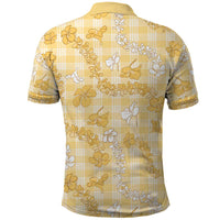 Melemele Aloha Hawaii Polo Shirt Plumeria Lei With Palaka Motif - Polynesian Pride