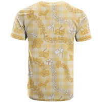 Melemele Aloha Hawaii T Shirt Plumeria Lei With Palaka Motif - Polynesian Pride