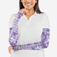 Poni Aloha Hawaii Arm Sleeves Plumeria Lei With Palaka Motif - Polynesian Pride