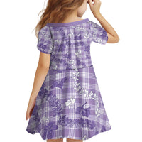 Poni Aloha Hawaii Family Matching Off The Shoulder Long Sleeve Dress and Hawaiian Shirt Plumeria Lei With Palaka Motif - Polynesian Pride