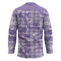 Poni Aloha Hawaii Hockey Jersey Plumeria Lei With Palaka Motif - Polynesian Pride